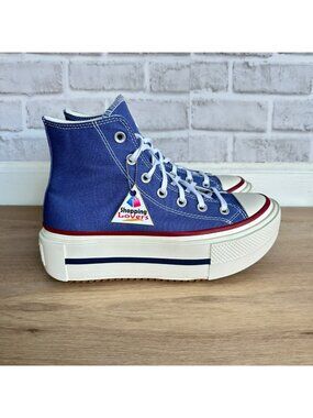 ⭐Converse Chuck Double Stack Platform 8 Men's shoes Sneaker Blue Purple A16064C